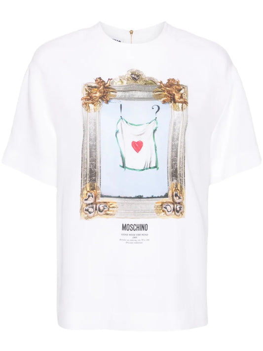 Painting-Print Crepe Blouse