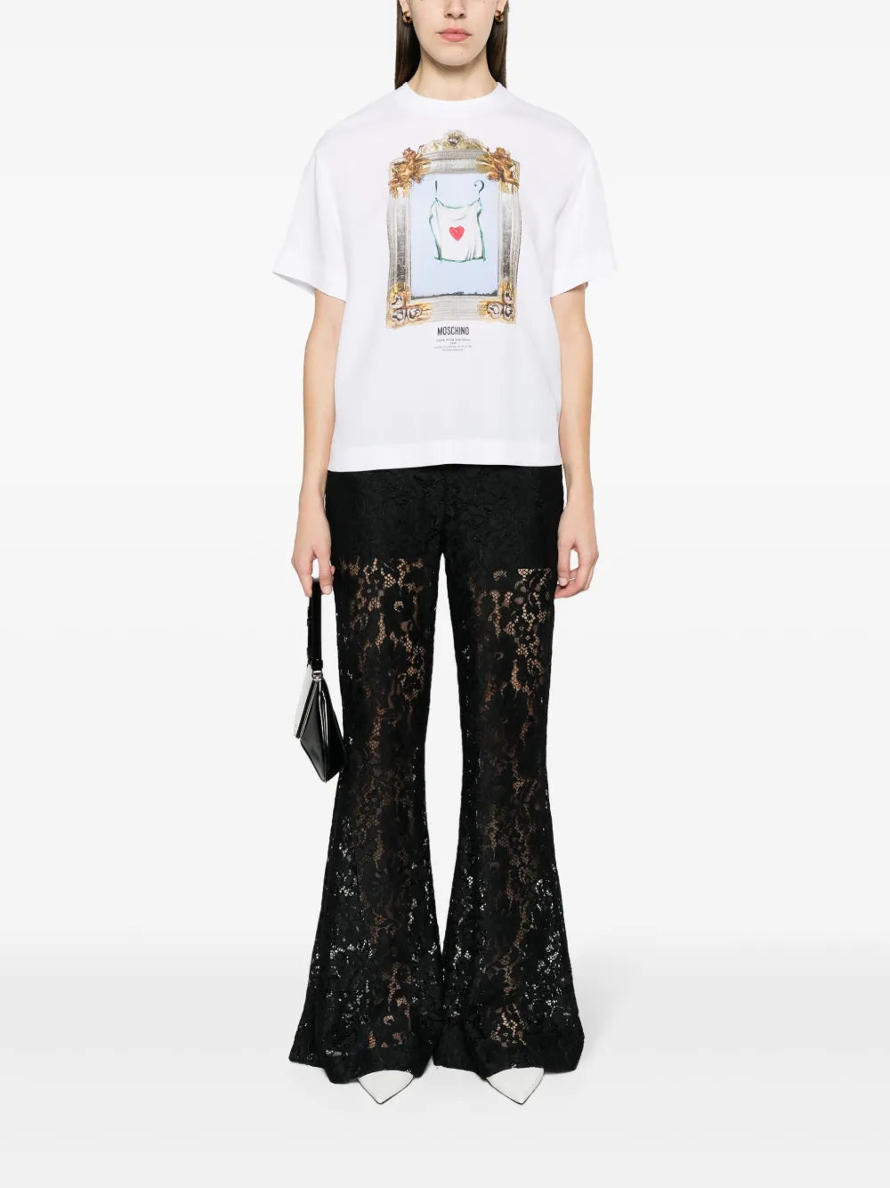 Painting-Print Crepe Blouse