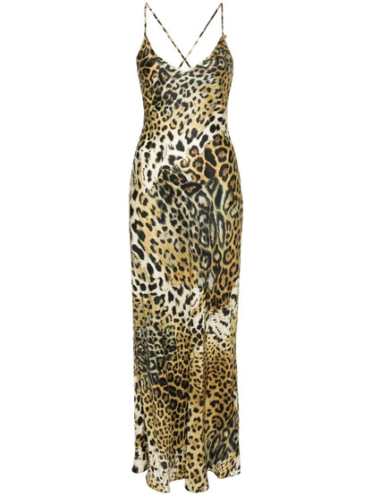 Leopard Print Silk Dress