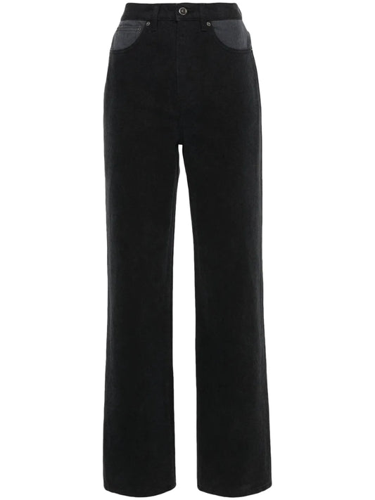Two-Tone Tapered Jeans