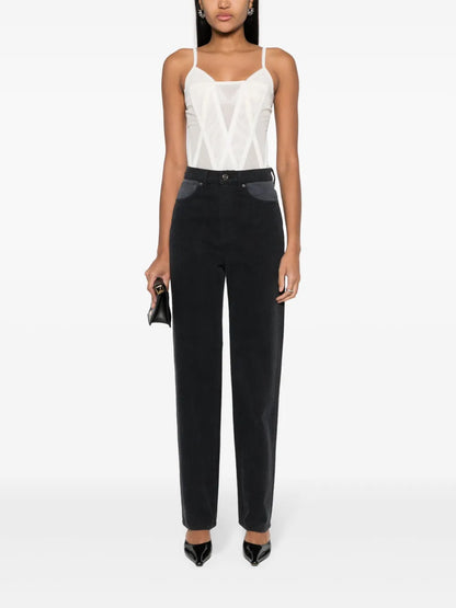 Two-Tone Tapered Jeans