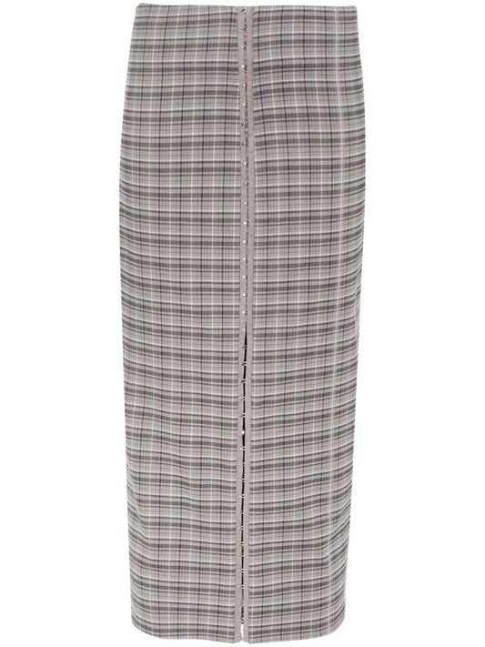 Palmer Checked Midi Skirt