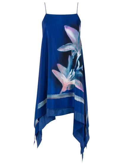 Floral-Print Silk Dress