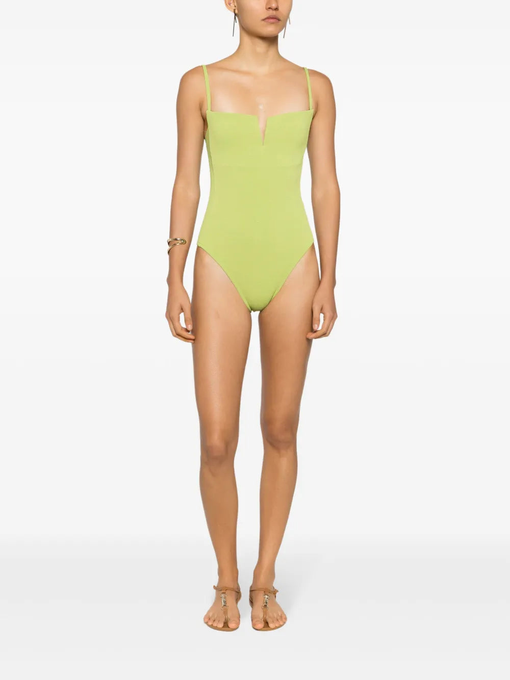 Square-Neck Swimsuit