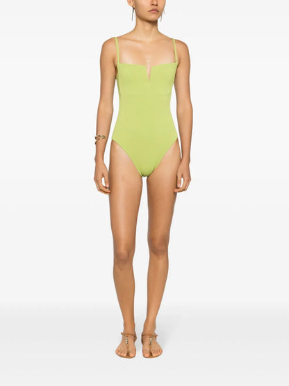 Square-Neck Swimsuit