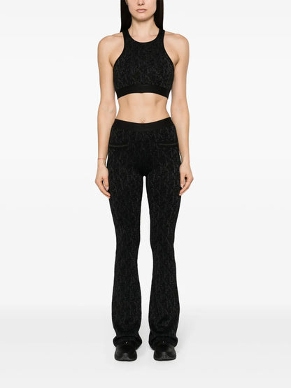 Monogram-Jacquard Crop Top