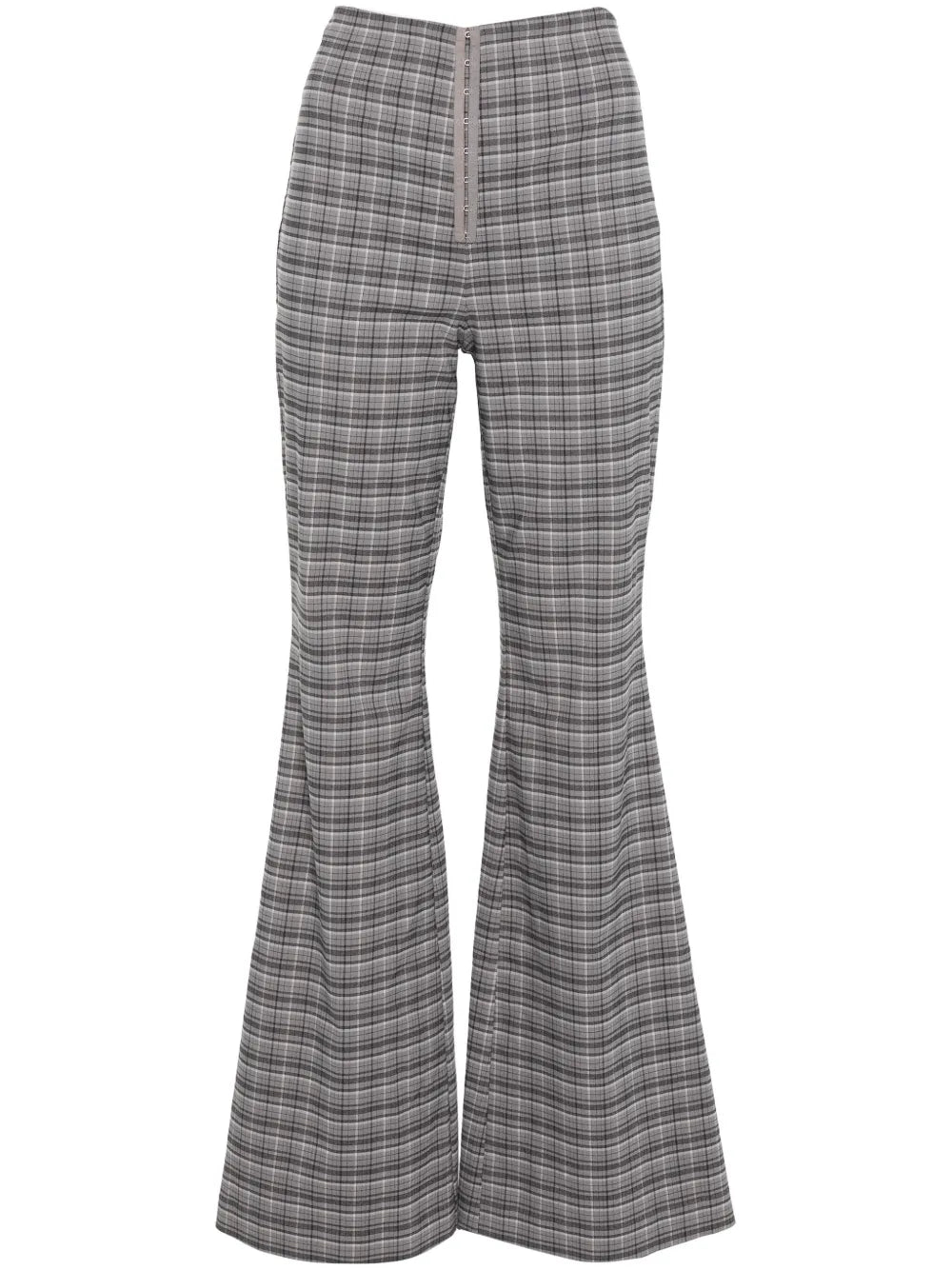 Checked Flared Trousers