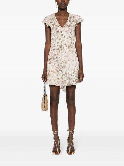Leopard-Print Mini Dress