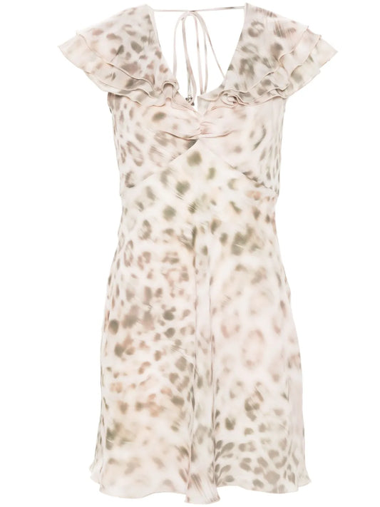 Leopard-Print Mini Dress