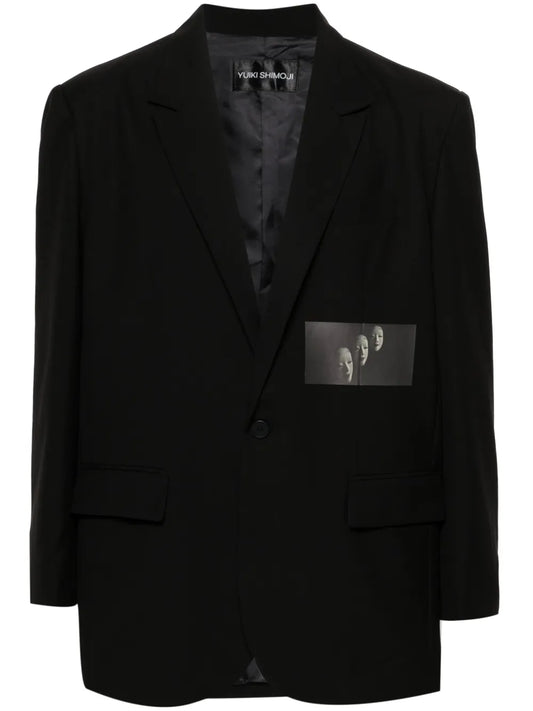 Graphic-Print Blazer