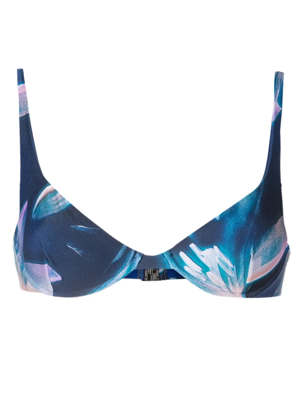Sweetheart-Neck Patterned Bikini Top
