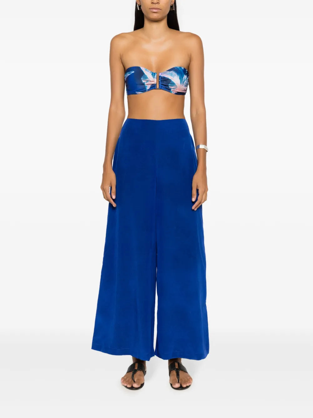 Clean Silk Wide-Leg Trousers