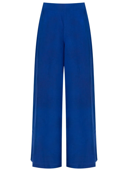 Clean Silk Wide-Leg Trousers