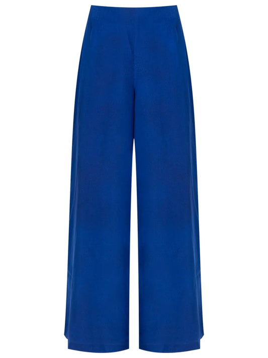 Clean Silk Wide-Leg Trousers