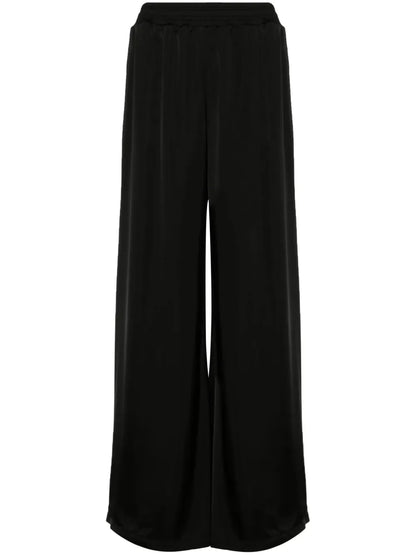 Wide-Leg Satin Trousers