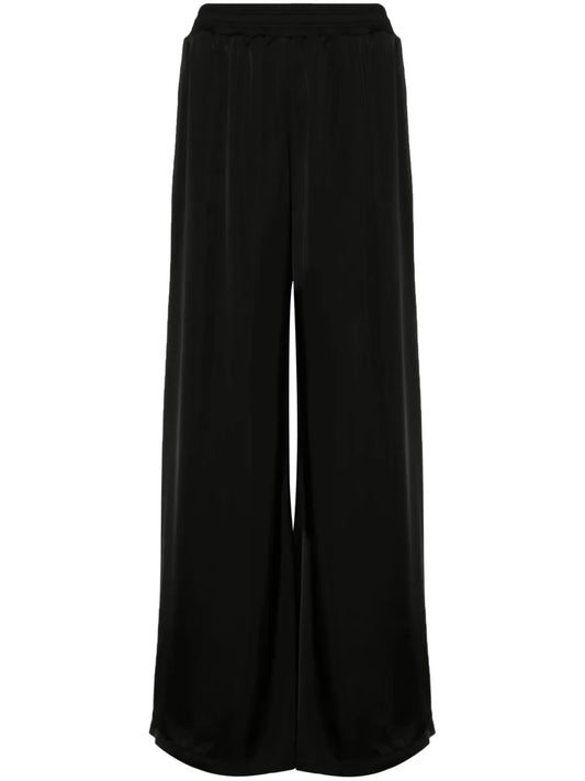 Wide-Leg Satin Trousers