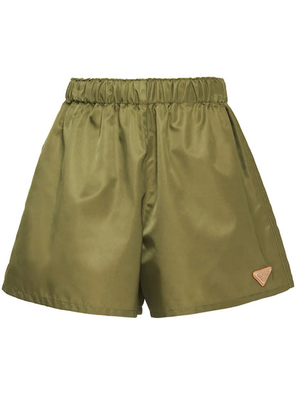 Re-Nylon Triangle-Logo Shorts