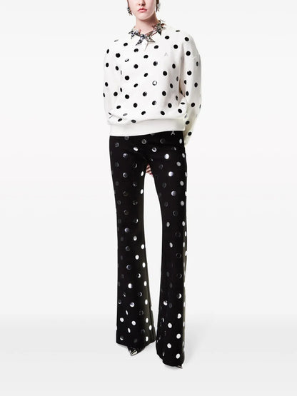 Polka-Dot Cotton Sweatshirt