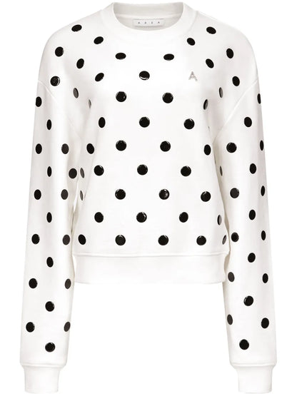 Polka-Dot Cotton Sweatshirt