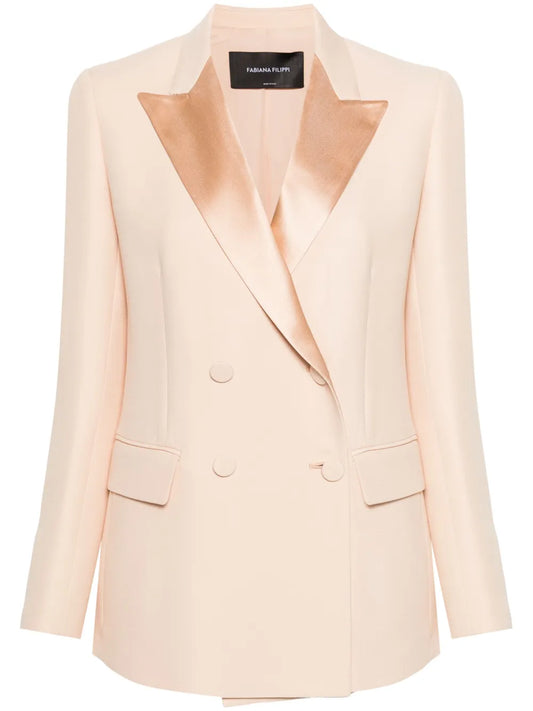 Double-Breasted Wool-Blend Blazer