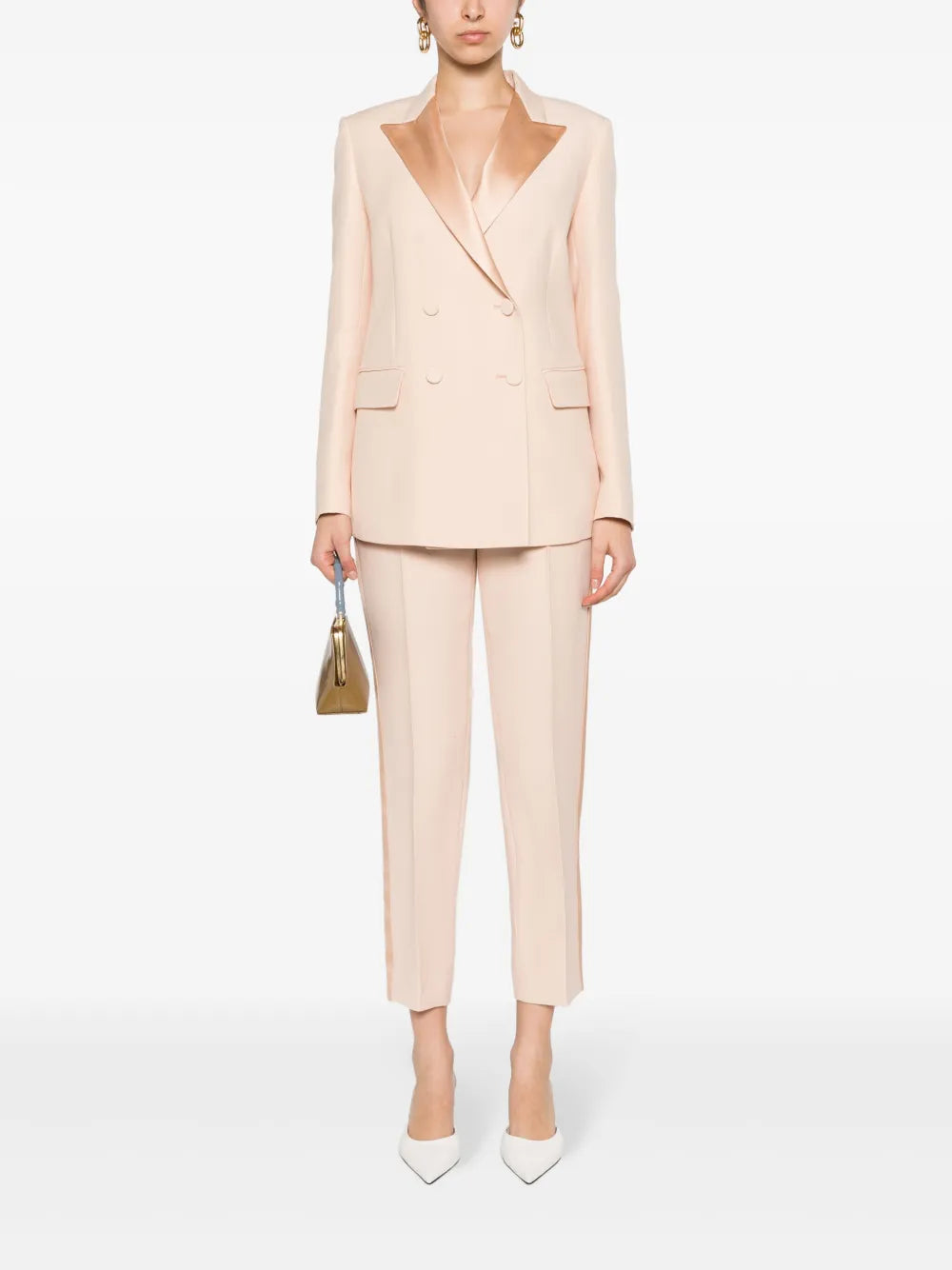 Double-Breasted Wool-Blend Blazer
