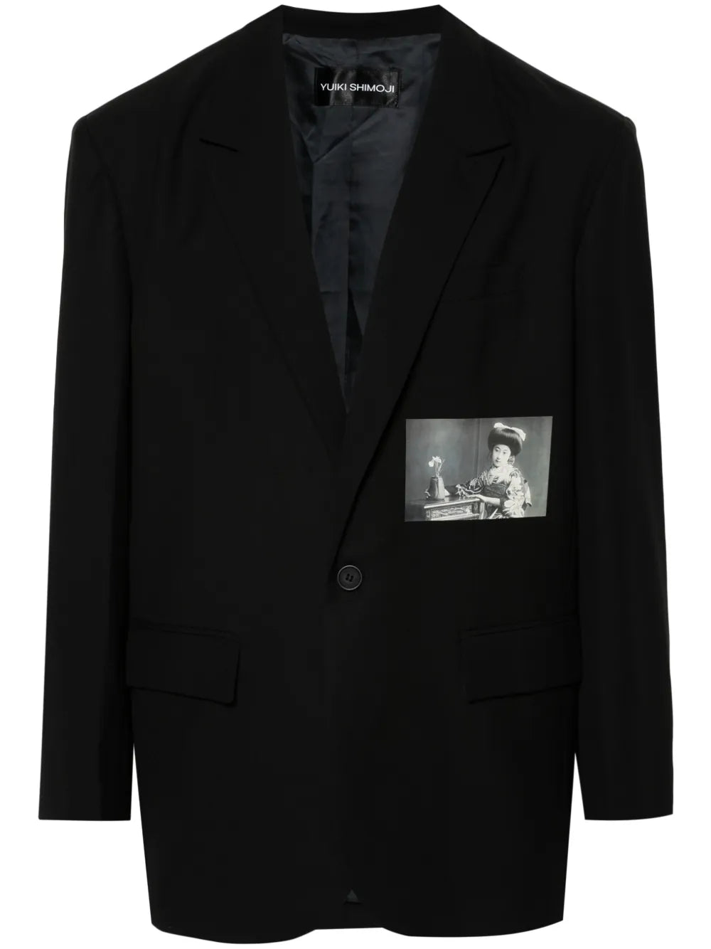 Printed Single-Breasted Blazer