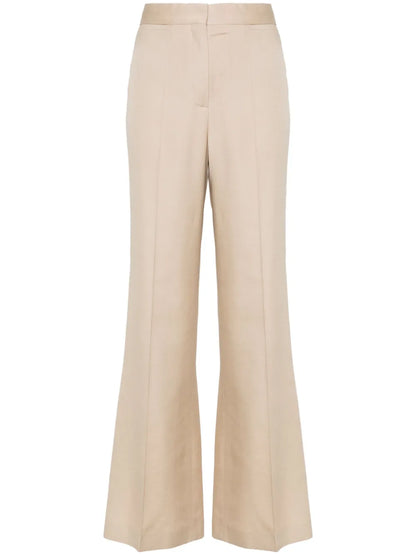 High-Waisted Flared Trousers
