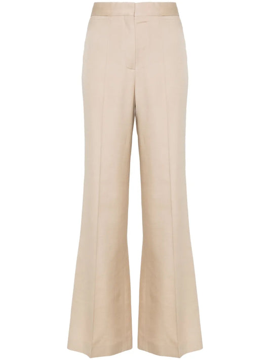 High-Waisted Flared Trousers