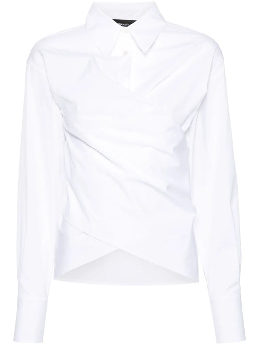 Tied Cropped Shirt
