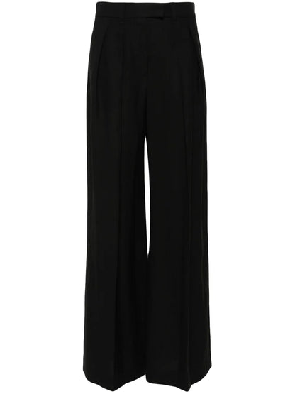 Pleated Straight-Leg Trousers