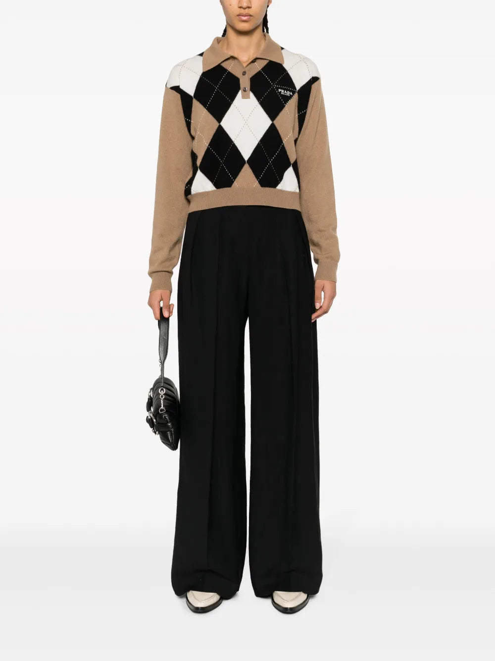 Pleated Straight-Leg Trousers