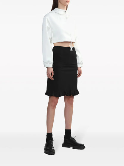 Zip-Up Cropped Hoodie