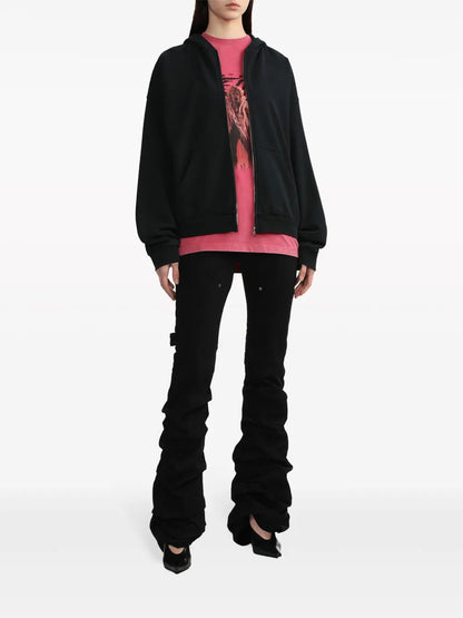 Spiked Zip-Up Hoodie
