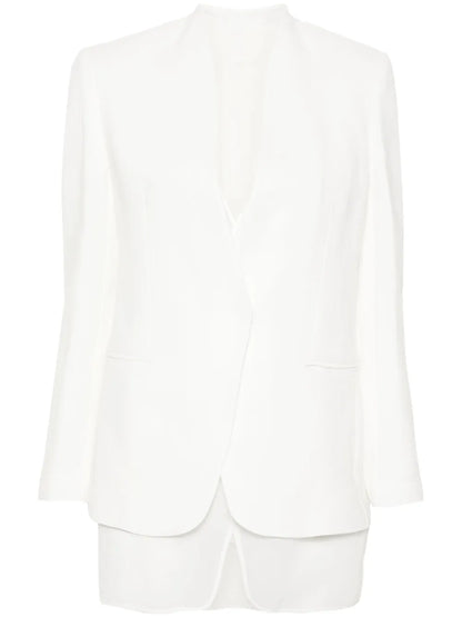 Layered Single-Breasted Blazer