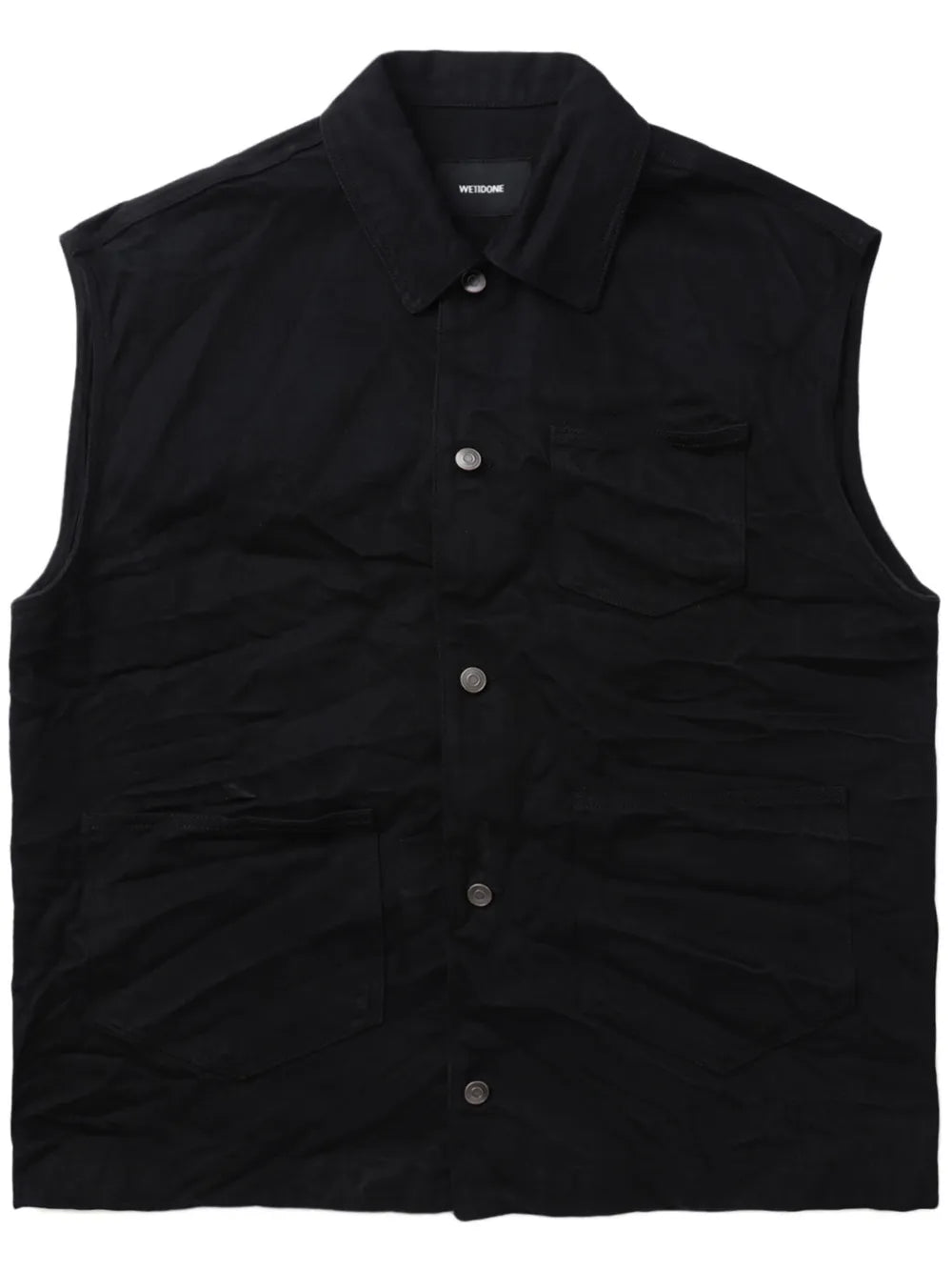 Press-Stud Cotton-Blend Vest