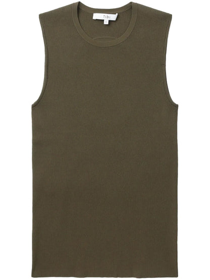 Cutout-Detail Ribbed Top