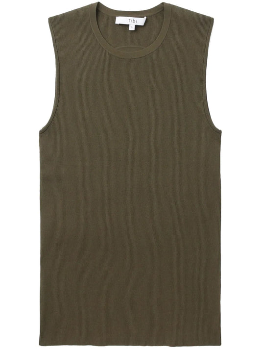 Cutout-Detail Ribbed Top