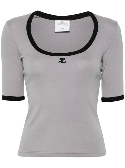 Holistic Contrast Cotton T-Shirt