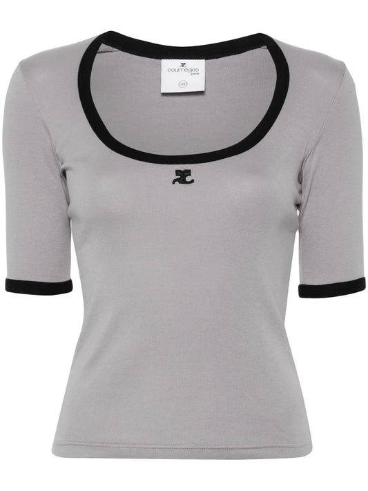 Holistic Contrast Cotton T-Shirt