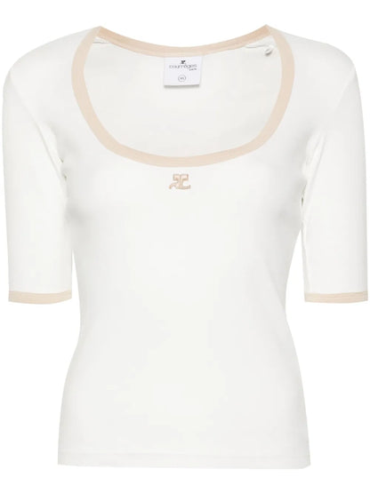 Holistic Contrast Cotton T-Shirt