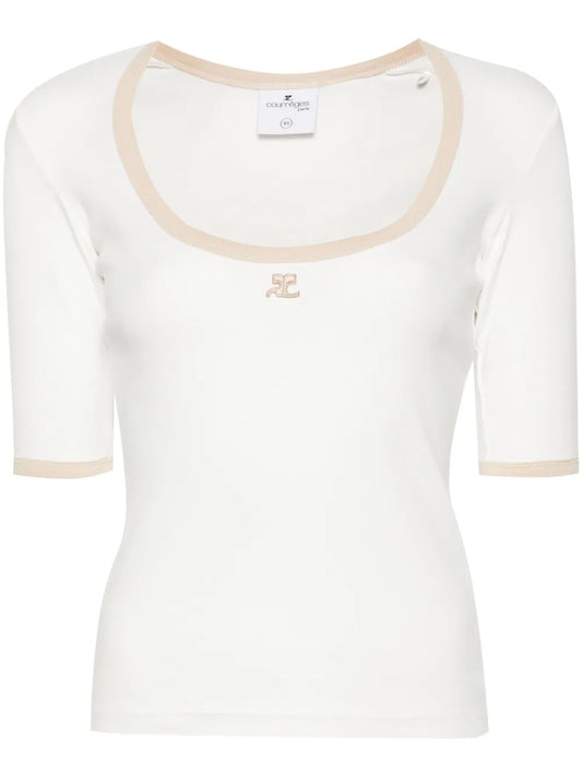 Holistic Contrast Cotton T-Shirt
