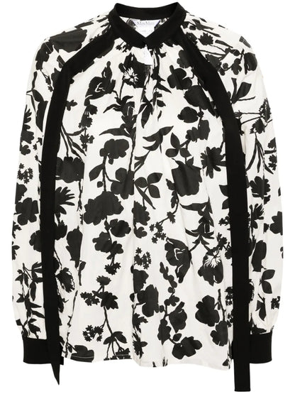 Gaetana Floral-Print Cotton Blouse