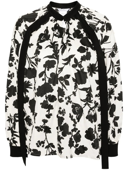 Gaetana Floral-Print Cotton Blouse