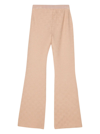 4G-Jacquard Flared Trousers