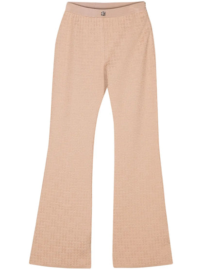 4G-Jacquard Flared Trousers