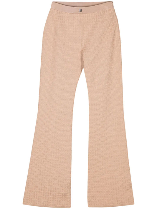 4G-Jacquard Flared Trousers