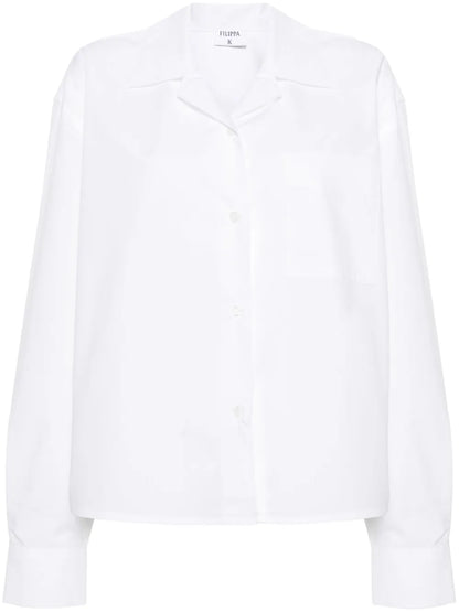 Camp-Collar Poplin Shirt