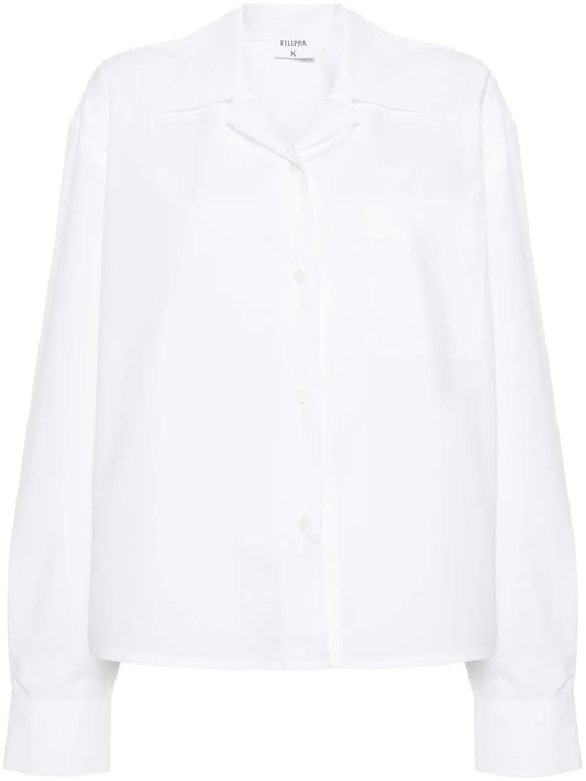 Camp-Collar Poplin Shirt