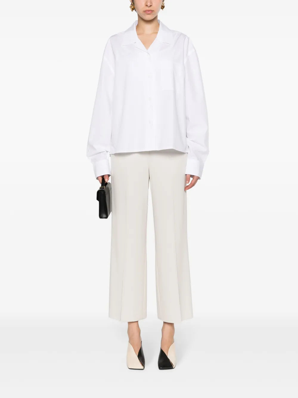 Camp-Collar Poplin Shirt