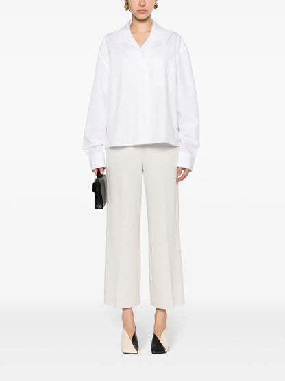 Camp-Collar Poplin Shirt